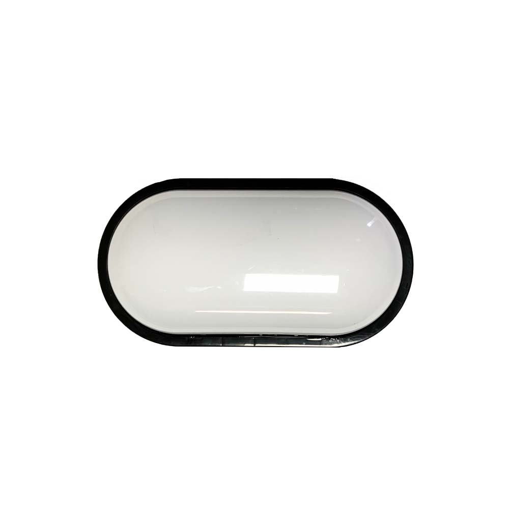 Plafón Sobrepuesto Ovalado Negro 20W Ip54 Luz Fría