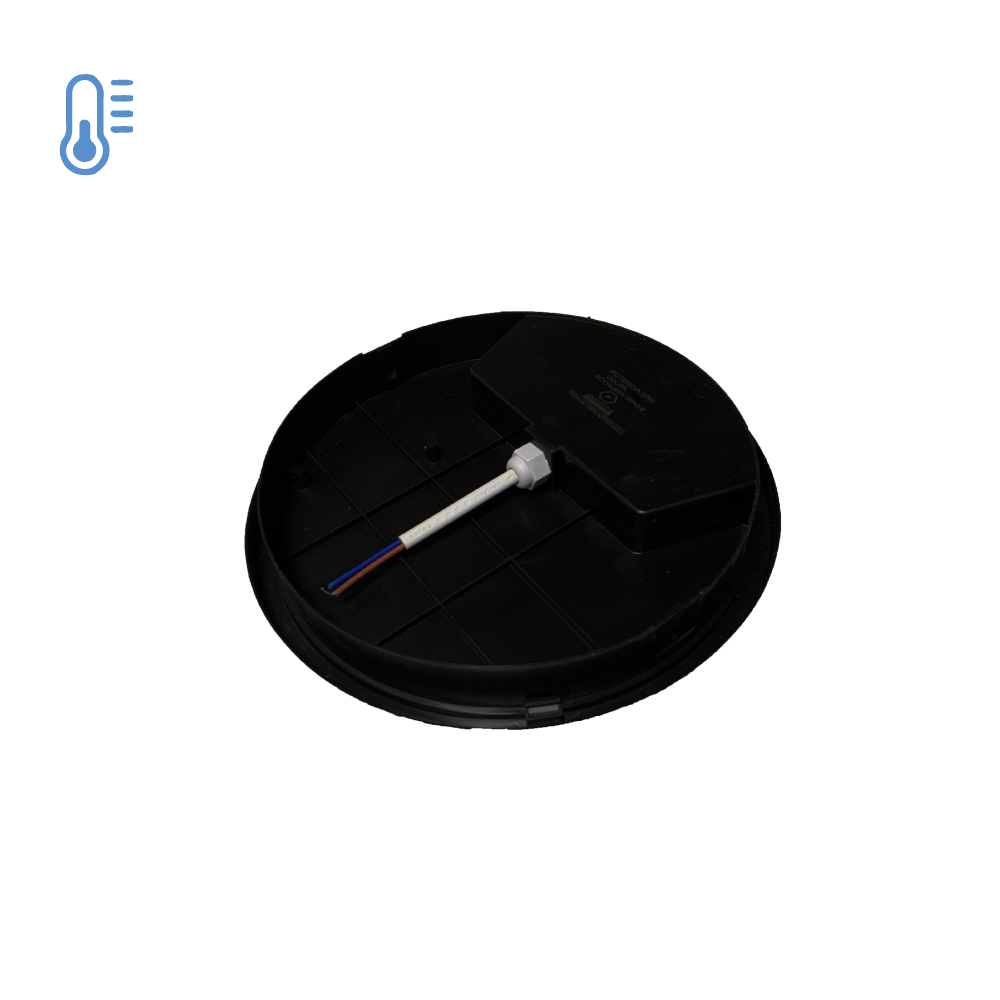 Plafón Sobrepuesto Redondo Negro 20W Ip54 Luz Fría - Imagen 2