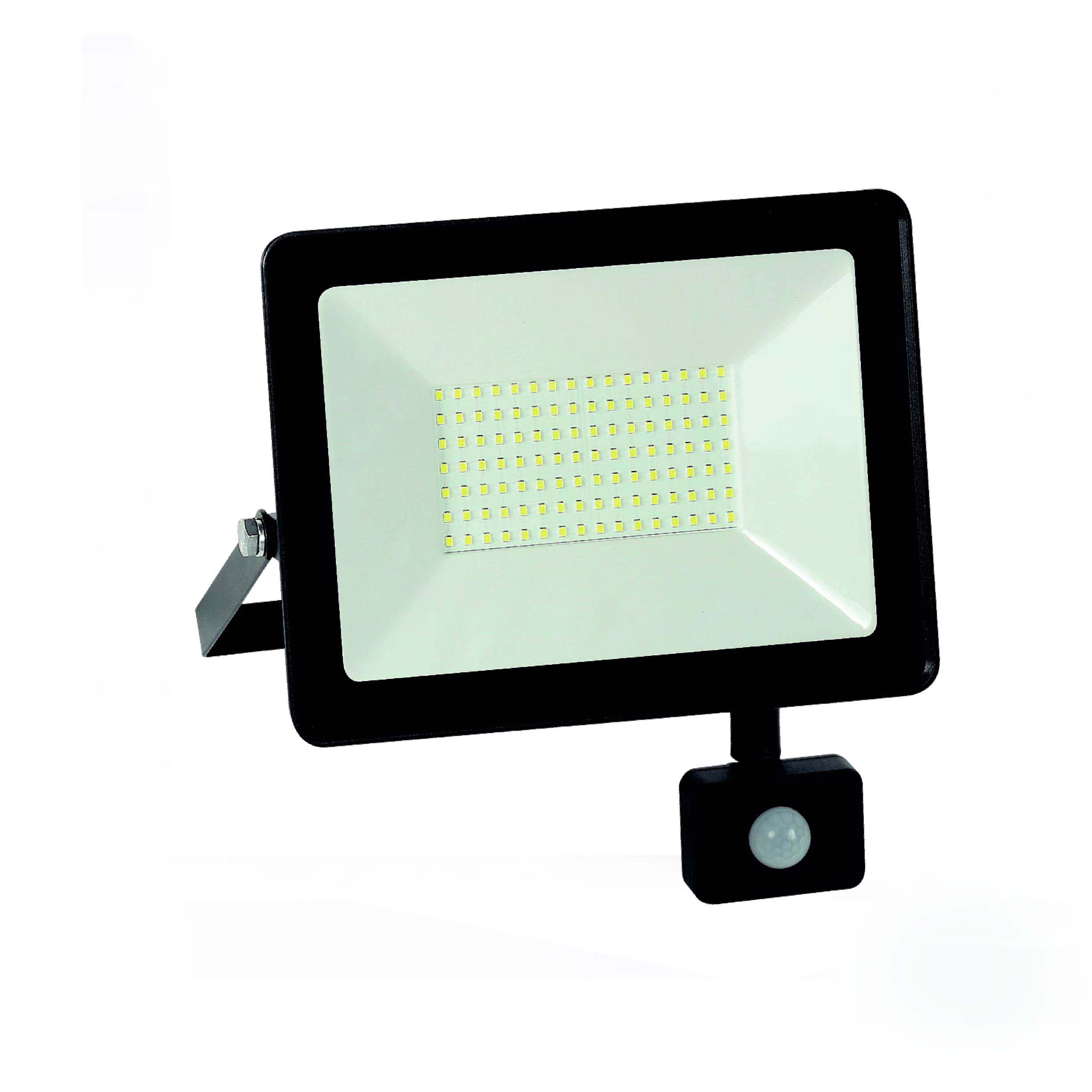 Proyector Polux 100W Con Sensor, Luz Fría