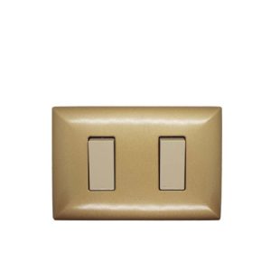 S17 Interruptor Doble 9/15 P/Bronce-M/Beige
