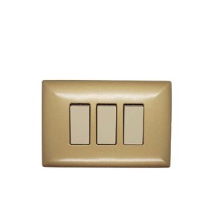 S17 Interruptor Triple 9/32 P/Bronce-M/Beige