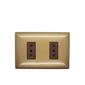 S17 Enchufe Doble 10A P/Bronce-M/Café