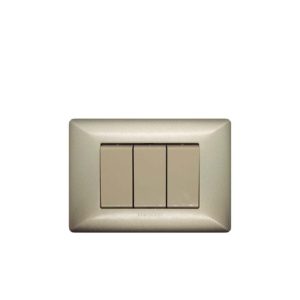 S22 Interruptor Triple 9/32 P/Champagne-M/Beige