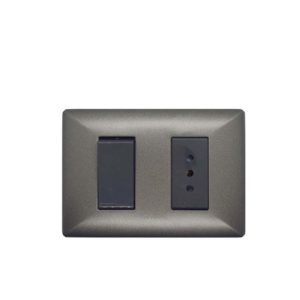 S22 Enchufe 10A + Interruptor 9/12 P/Grafito-M/Noir