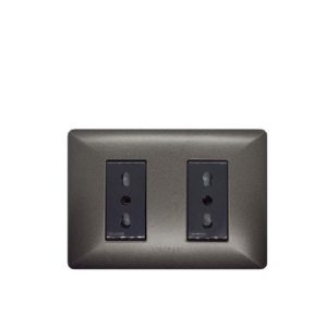 S22 Enchufe Doble Bipaso 10/16A P/Grafito-M/Noir