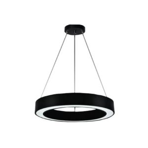 Lámpara Negra 48W Doble Círculo Luz Fría