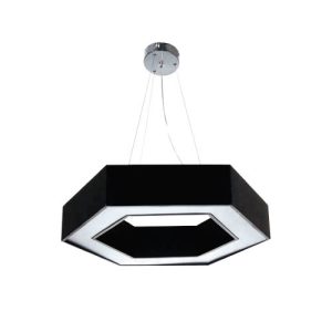 Lámpara Negra 48W Hexagonal Luz Neutra