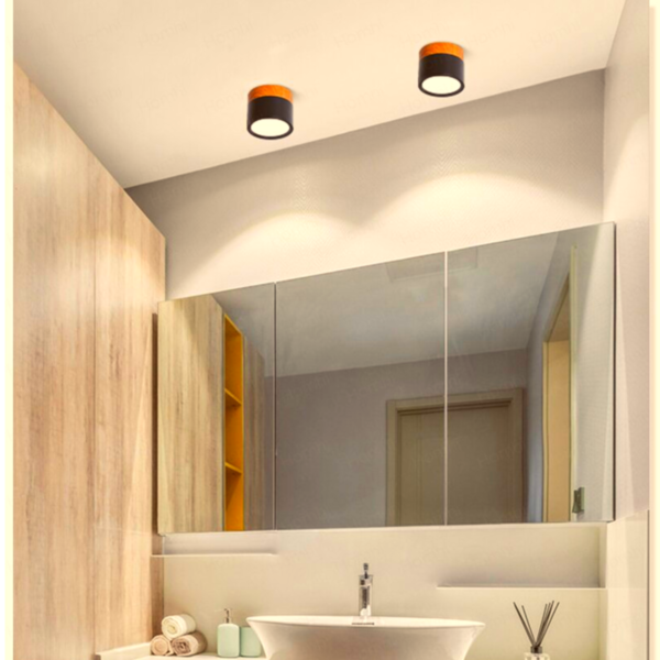 APLIQUE SOBREPUESTO DECORATIVO 6W MADERA/NEGRO LUZ CÁLIDA - Imagen 3