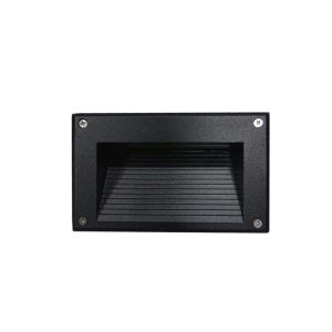 FOCO ESCALERA NEGRO 4W LUZ CÁLIDA