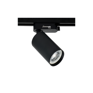 FOCO PORTA GU10 NEGRO PARA RIEL ALTAIR