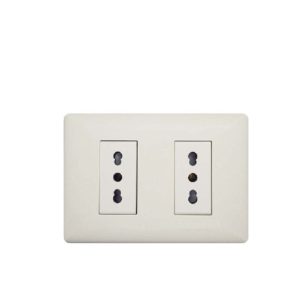 S22 Enchufe doble Bipaso 10/16A p/blanca-m / blanco